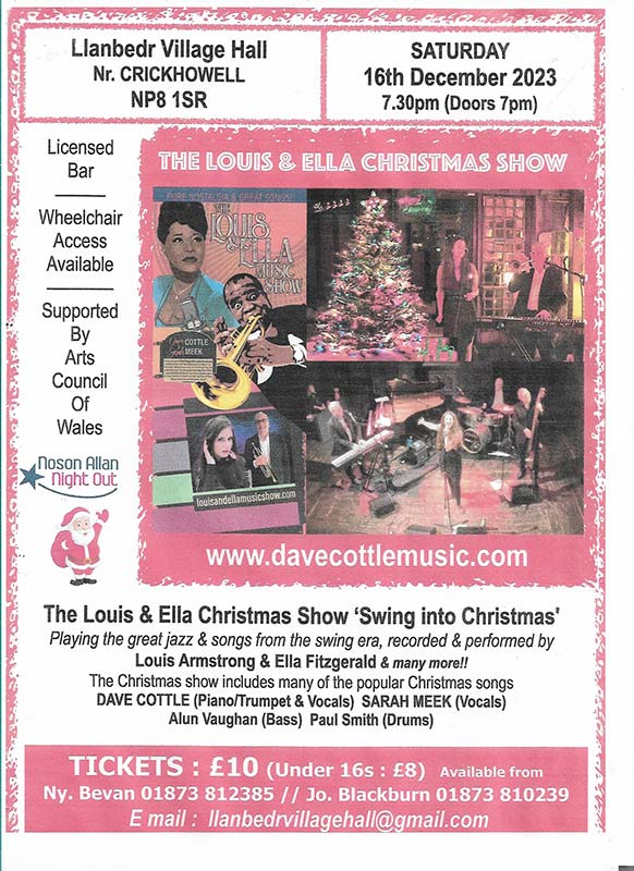 The Ella and Louis Christmas Show Flyer